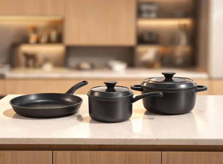 Hard-anodized nonstick cookware set